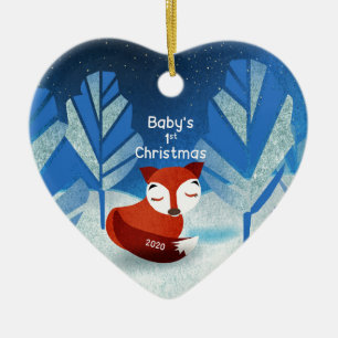 Baby's First Christmas 2020 Fox Ornament
