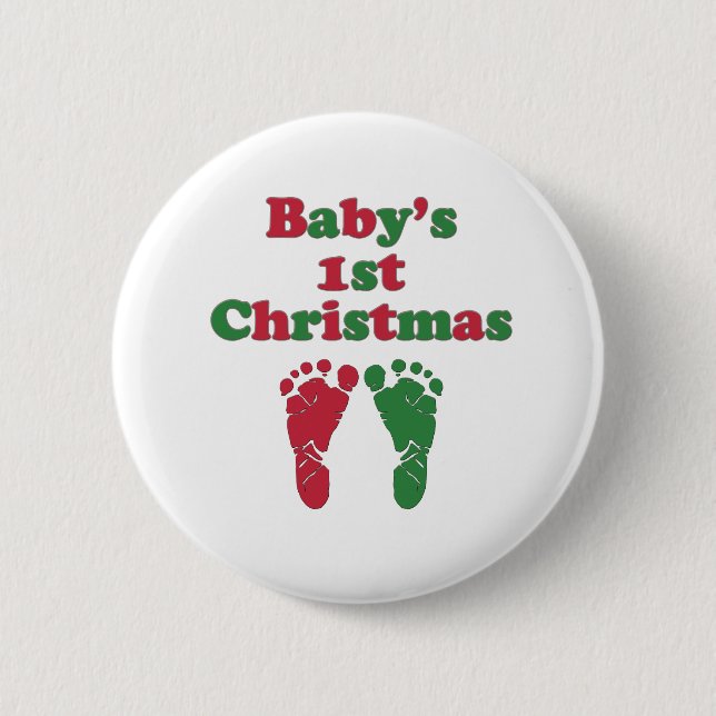 Baby's First Christmas 2 Inch Round Button (Front)