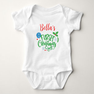 Baby's First Christmas Baby Bodysuit