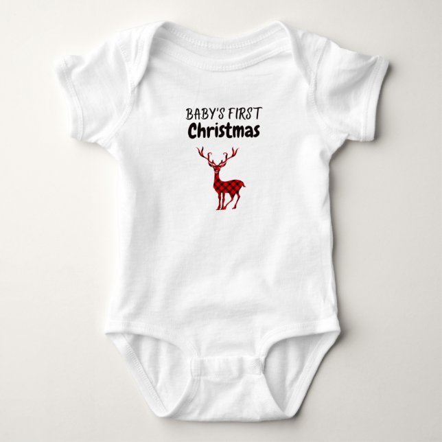 Baby's First Christmas Baby Bodysuit (Front)