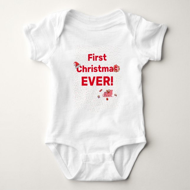 Baby's First Christmas Baby Bodysuit (Front)