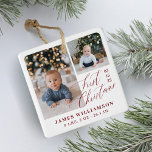 Baby's First Christmas Birth Stats Photo Gallery Ceramic Ornament<br><div class="desc">The ultimate keepsake for your little one's first Christmas! Our personalized photo gallery ornament is designed to capture precious moments from their magical journey. Personalize with baby's date of birth, name and birth stats. This ornament will be a treasured memory for years to come. Celebrate the joy, love, and milestones...</div>