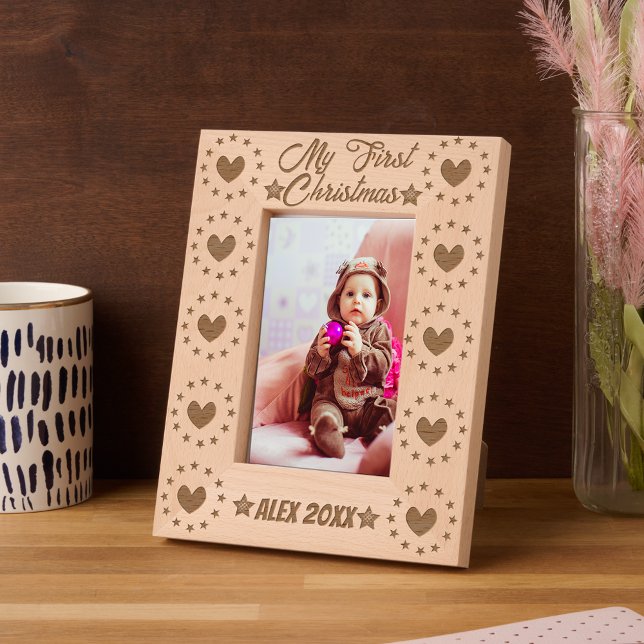 Baby's First Christmas Calligraphy  Etched Frames (Creator Uploaded)