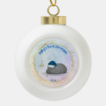 Baby's First Christmas - Ceramic Hippo Ornament