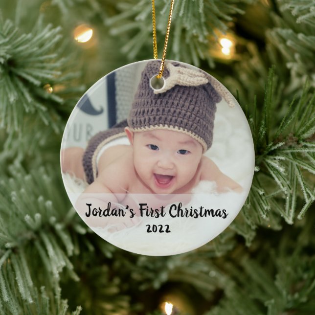 Baby's first christmas  ceramic ornament (Tree)