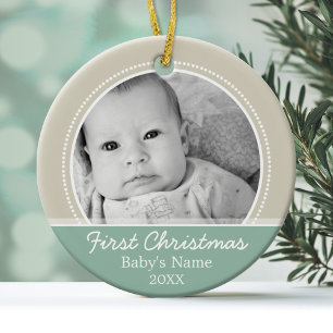 Babys First Christmas Ceramic Ornament