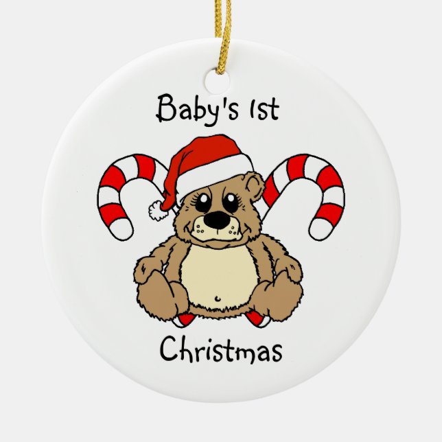 Baby's First Christmas Ceramic Ornament (Front)