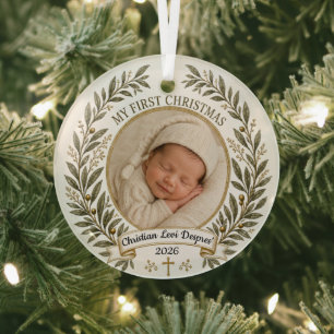 Baby's First Christmas Christian Catholic Ornament
