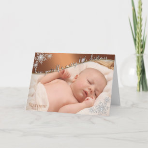 Baby's First Christmas Copper - YOUR BABY'S PHOTO Card