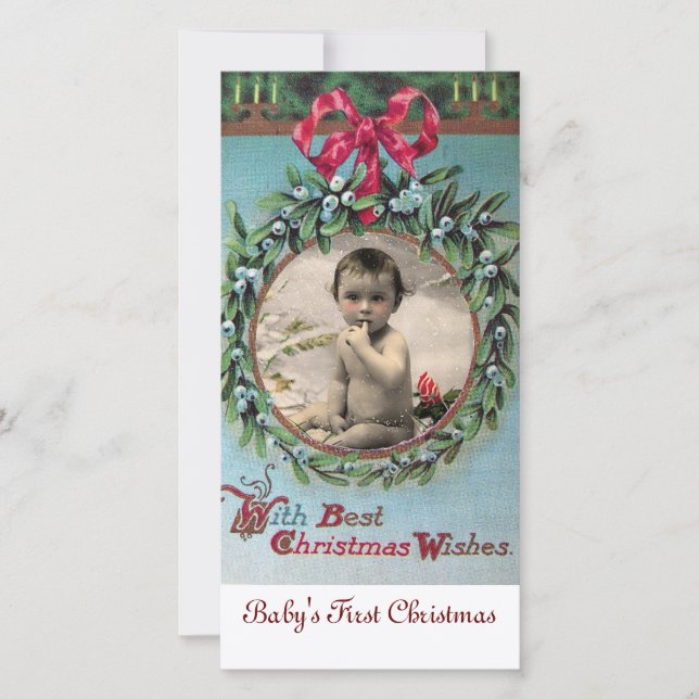 BABY'S FIRST CHRISTMAS CROWN PHOTO TEMPLATE (Front)