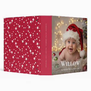 Baby's First Christmas Custom Name Photo Album Binder