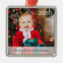 Baby's First Christmas Custom Photo Ornament