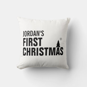 Baby's First Christmas Custom Throw Pillow