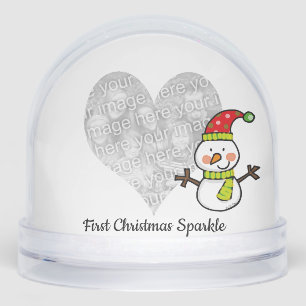 Baby's First Christmas – Cute Snowman  Snowglobe