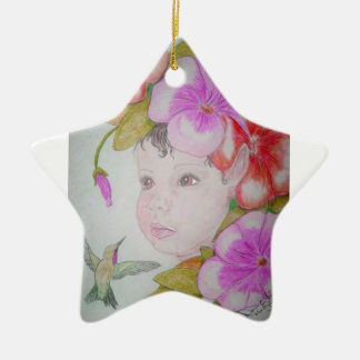 Babys first christmas fairy ceramic ornament