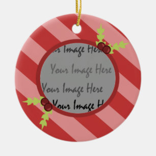 Baby's First Christmas Girls Pink Photo Ornament