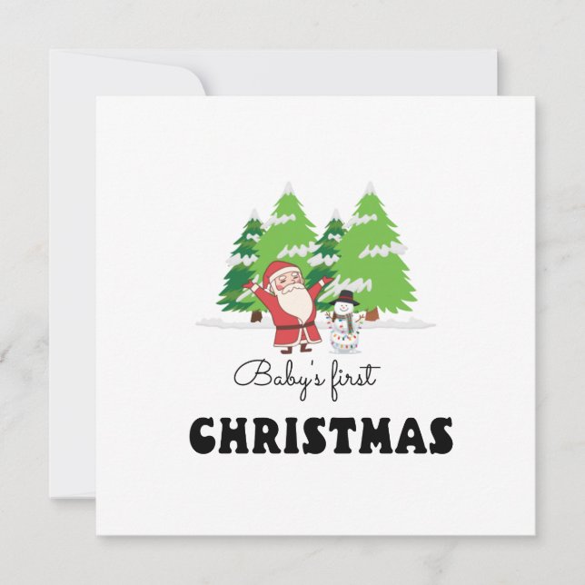 Baby's First Christmas  Holiday Card (Front)