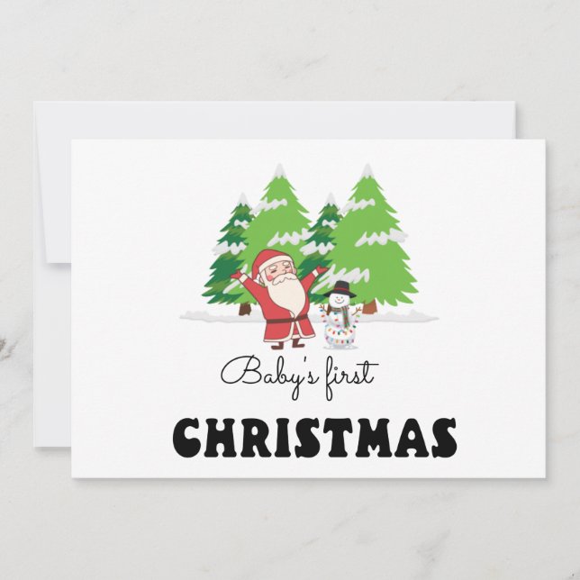 Baby's First Christmas  Holiday Card (Front)