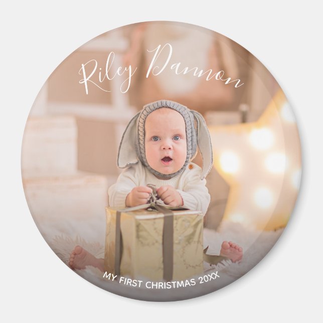 Baby's First Christmas Holiday Magnet (Front)