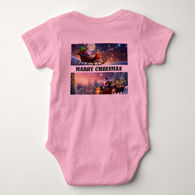 Baby's First Christmas Jersey Bodysuit (Back)