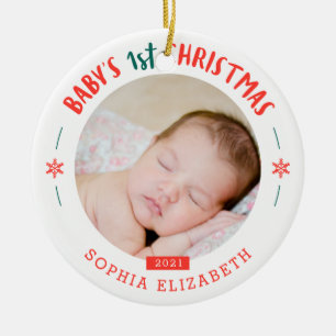 Baby's First Christmas Keepsake Ceramic Ornament