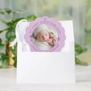 Baby's First Christmas Keepsake Photo Ornament Card