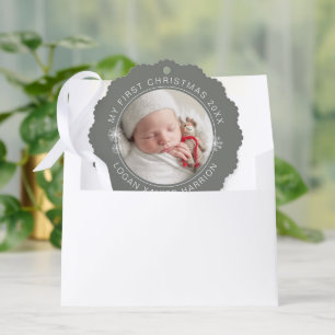 Baby's First Christmas Keepsake Photo Ornament Card