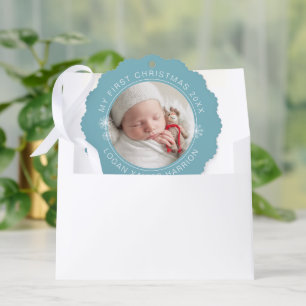 Baby's First Christmas Keepsake Photo Ornament Card
