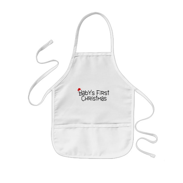 Babys First Christmas Kids Apron (Front)