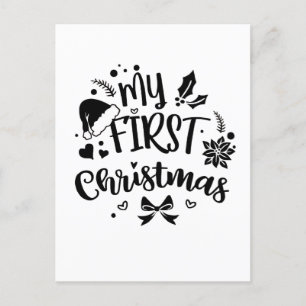 Baby's First Christmas Matching Family  Holiday Postcard