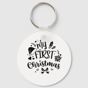 Baby's First Christmas Matching Family Keychain