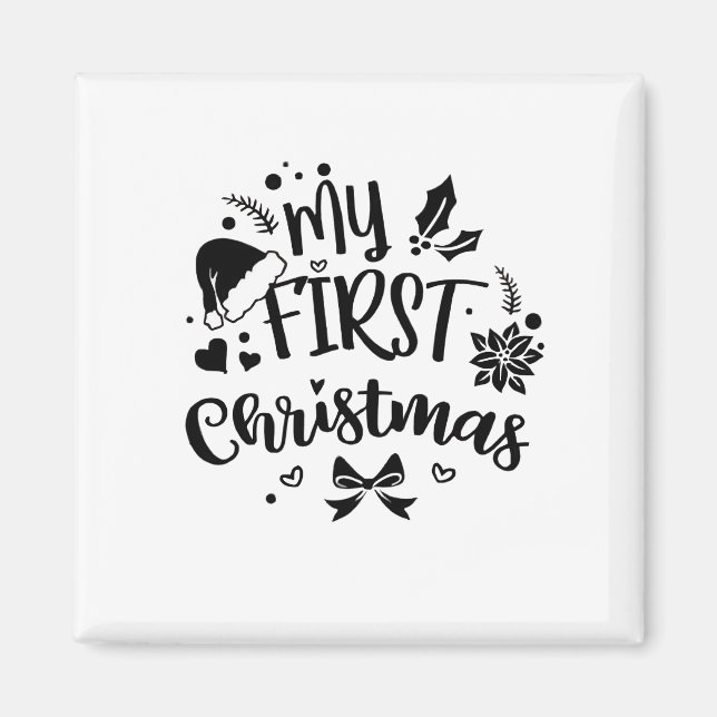 Baby's First Christmas Matching Family  Magnet (Front)