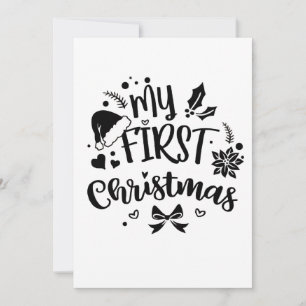 Baby's First Christmas Matching Family Thank You Card