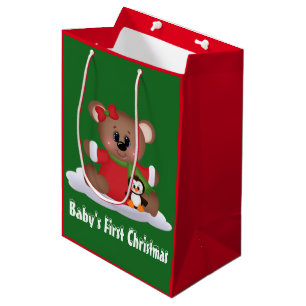 Baby's First Christmas medium gift bag