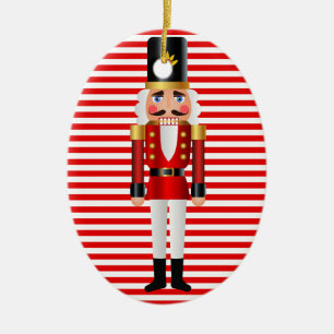 Baby's First Christmas Nutcracker Personalize Ceramic Ornament