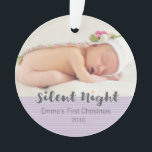 Baby's first Christmas Ornament<br><div class="desc">With so many family and friends welcoming babies this year, I was inspired to create this design (see other products in this collection). Replace the photo template with your darling and edit the text below. I've made the colour to be customizable as well if you'd like to try a different...</div>