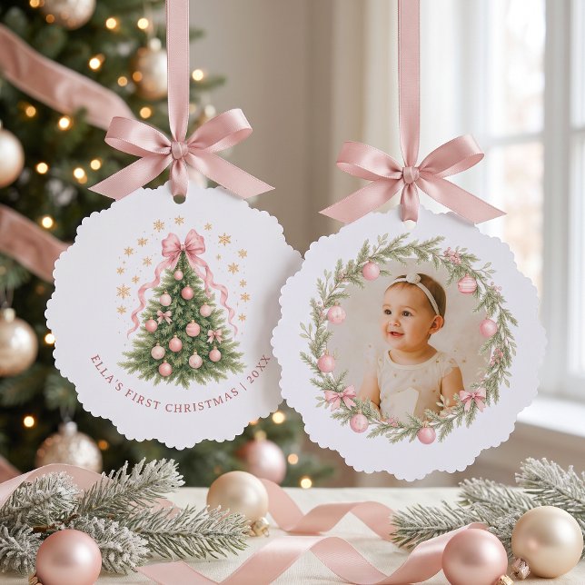 Baby's First Christmas Ornament Card (Creator Uploaded)
