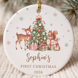 Baby's First Christmas Ornament Ceramic