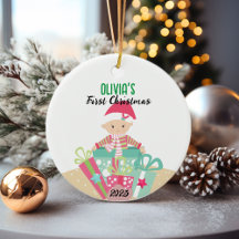 🎄Baby's First Christmas Ornament | Girl Design