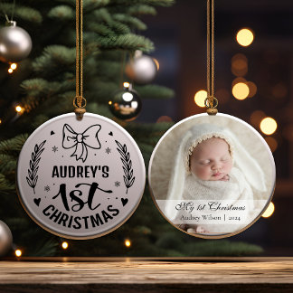 Baby's First Christmas Ornament Newborn Picture