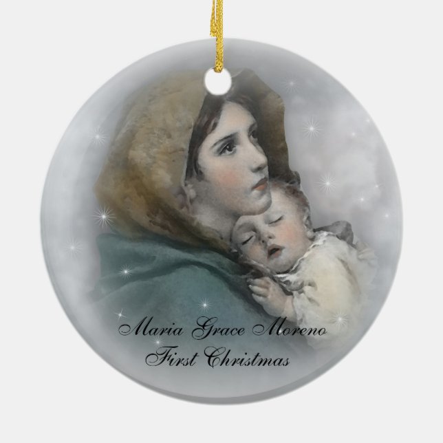 "Baby's First Christmas"  Ornament religous (Back)