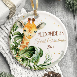 Baby's First Christmas Ornament Safari animals