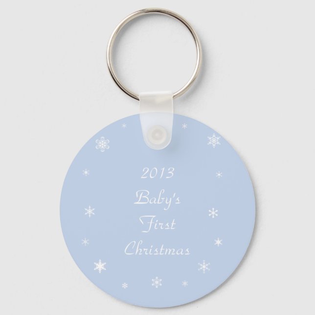 Baby's First Christmas Ornaments & Gifts Keychain (Front)