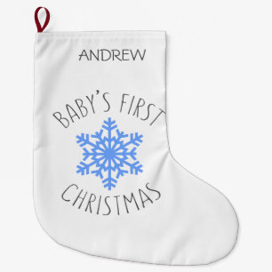 Baby's First Christmas - Personalize Name Large Christmas Stocking