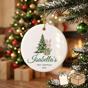 Baby's First christmas personalized ceramic Ornament