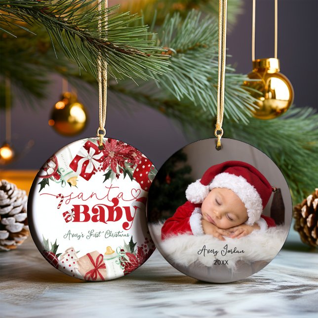 Baby's First Christmas Personalized Ceramic Ornament (Creator Uploaded)