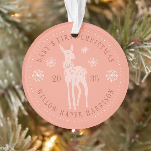 Baby's First Christmas Personalized Keepsake Ornament (Tree)