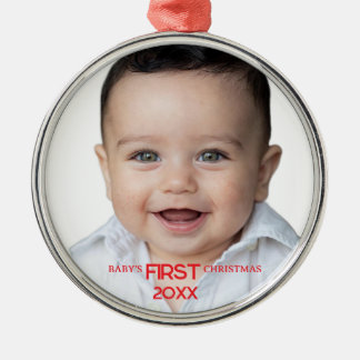 Baby's First Christmas Personalized Metal Ornament