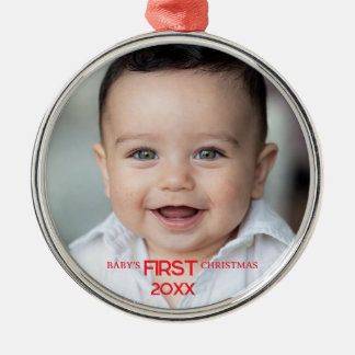 Baby's First Christmas Personalized Metal Ornament