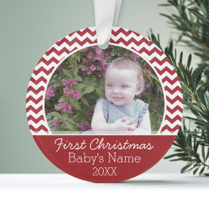 Baby's First Christmas Personalized Photo Ornament